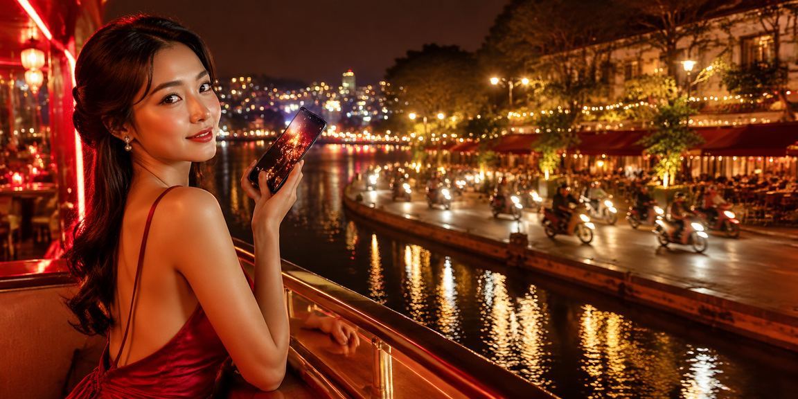 Người chơi truy cập casino mobile tại quán cà phê Đà Lạt